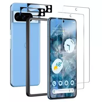 Google Pixel 8 Pro Film 2 Pieces Camera Film 2 Pieces Authentication Frame Google Pixel 8 Pro Glass Film от Asahi Glass Google Pixel 8 Pro Protective