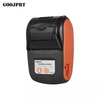 GOOJPRT PT-210 58 мм Bluetooth термопринтер чеков беспроводной Pos-принтер для мобильного телефона Android iOS оранжевый