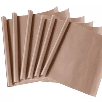 GOOMAND набор из 6 тефлоновых листов термостойкий моющийся стекловолоконный коврик для творчества многоразовый термопресс бумага коврик для творчества TFE 4060 см (Неотбеленный) Не прилипающий бронзовый