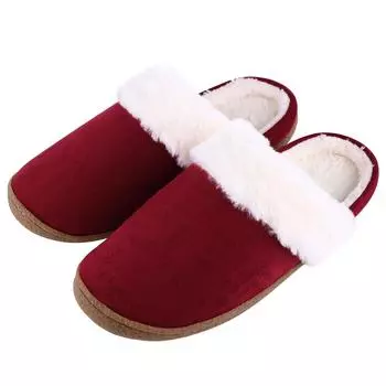 Goosecret Winter Warm Plush Slippers For Women Indoor Non-slip Memory Foam Bedroom Slippers Casual Cozy Fuzzy Lined House Slieds 250 коричневый