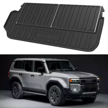 GOOTISOCI Toyota Land Cruiser 250 Багажный коврик Land Cruiser 250 VX ZX 7-местный багажный коврик Складной багажный коврик Водонепроницаемый Устойчивый к царапинам Без запаха чёрный