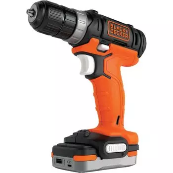 GoPak Cordless Drill Driver with AC Adapter BDCDD12US1 BLACK+DECKER 10.8V