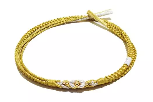 goq furisode чистый шелк obijime современный белый черный серебряный золотой жемчуг (золото) золотой