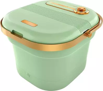 GOQRAQ Foot Температура горячей воды Изоляция Ванночка для ног Температура Предотвращает опустошение Таймер Мелкая Темно-зеленая Электрическая ванна, Складная, Ванночка для ног,