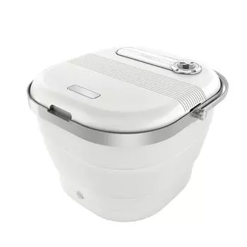 GOQRAQ Складная ножка для ног с подогревом воды, изоляция температуры ног, ванна для ног, предотвращает опустошение, таймер, мелкая глубокая белая ванна ручного типа,