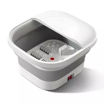 GOQRAQ Ванночка для ног с функцией сохранения тепла Складная электрическая складная ванночка для ног с пузырьками Компактная ванночка для ног Ванночка для ног Ванночка для ног на Parents Respect for the белый
