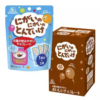 Горько-сладкий шоколад Morinaga x 3 пакетика x 6 Шоколад для приема лекарств Вкусный шоколад, который легко принимать в качестве лекарства Morinaga (5г штук) и Ко.,