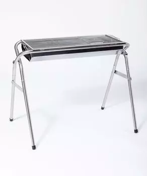 GORDON MILLER BBQ Grill Печь из нержавеющей стали Складная барбекю на открытом воздухе для кемпинга 1552663 серебряный