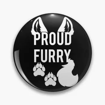 Гордый пушистый настраиваемый мягкий значок на пуговицах, забавный значок, женский воротник, лацкан, милая брошь, металлическая шляпа, декор, подарок, модная одежда