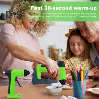 Горелка для клея с защитой от подтеков, прецизионная насадка 1,7 мм, герметичный наконечник, интеллектуальное автоматическое отключение, быстрый разогрев в течение 30 с, беспроводная конструкция горелки для клея A