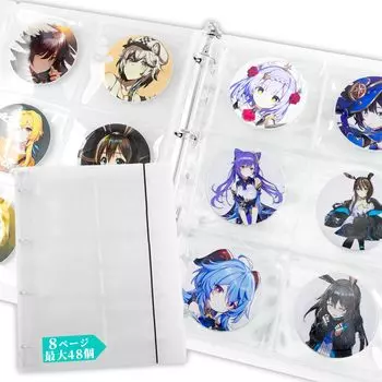 Goreson 75 мм держатель для хранения значков в банках, 6 карманов, можно хранить до 48 значков в банках, специальный чехол для ключей, чехол для значков в банках, большая емкость A4