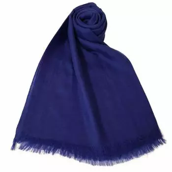 Gorgeous Herringbone Wool Pashmina Stole with Short [NEW COLORS] Fringe, Women s (Indigo Blue)