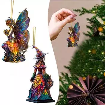 Gorgeous Witch Car Hangings Halloween Christmas Tree Hangings Home Decoration Doll DIY Pendant Ornaments Halloween Figurine