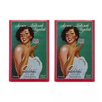 Gori 1919 Lagazza Soap Olive Fragrance Натуральное мыло ручной работы Мыло для умывания лица и тела Оливковое Марсельское Все в одном Слабокислотное, 2 шт., 200 г
