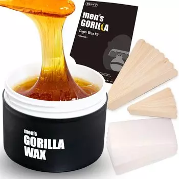 Gorilla Brazilian Wax 350 г Стартовый набор для удаления волос VIO для мужчин Удаление нежелательных волос Лечение всего тела лица бороды для мужчин