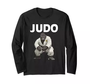 Gorilla in Judo Gi Grappling Gorilla Long Sleeve - T-Shirt чёрный