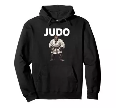 Gorilla in judo uniform Martial arts gorilla hoodie - чёрный