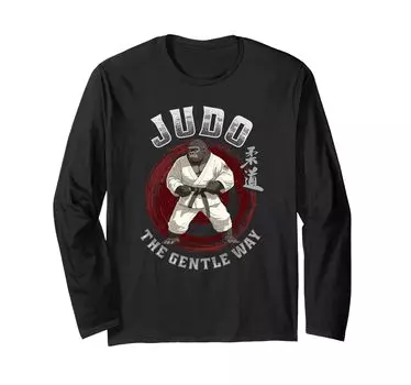 Gorilla Judo gentle grappling long sleeve - Judoka s T-shirt чёрный