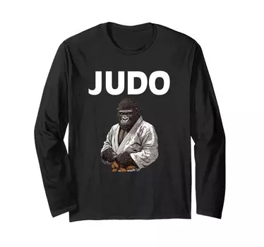 Gorilla Judo Gi Martial Arts Gorilla Long Sleeve T-Shirt чёрный