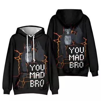 Gorilla Tag Мужские Женские Толстовки Осенние Повседневные Пуловеры Толстовки С Капюшоном Модные Хип-Хоп Толстовки Одежда XS