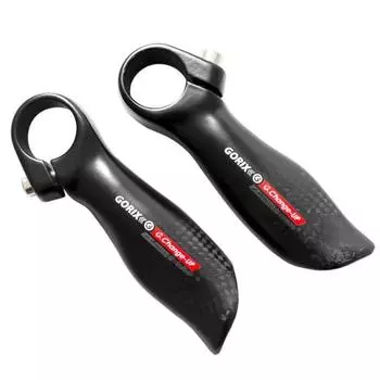 GORIX Bicycle Bar End Bar Carbon Fiber Bar End (GX-Change-UP) End Bar Carbon Fiber Ergo Design Lightweight Stylish Cross Bike MTB etc.