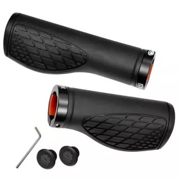 GORIX Bicycle Grip (GX-AGOO) Grip Bicycle Short Grip Cross Bike, MTB, Mini Velo, etc. Bicycle (128mm+95mm)