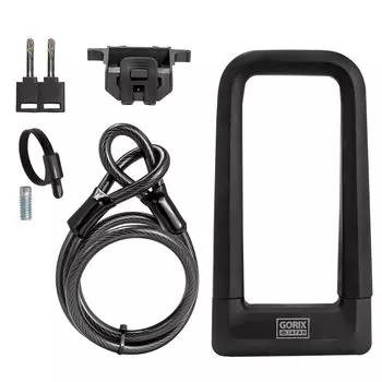 GORIX замок велосипедный тросовый замок ключ прочный велосипедный ключ замок для шоссейного велосипеда кроссовый велосипедный замок для электрического велосипеда U-образный U-образный