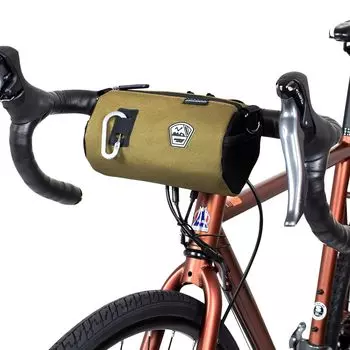 GORIX Передняя сумка для шоссейного велосипеда Компактная передняя сумка для велосипеда на открытом воздухе (КАРА) Сумка на ручке Стильный кроссовый велосипед (Оливковый x черный, размер M)