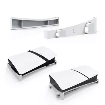 Горизонтальная подставка для игровой консоли, совместимая с PS5 Slim/PS5 Pro, держатель для консоли PlayStation 5 чёрный