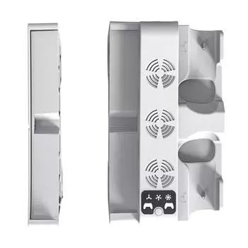 Горизонтальная подставка и охлаждающая станция с 3-уровневым вентилятором, зарядное устройство для двух контроллеров для PS5 Slim/PS5 Pro Disc/Digital Edition CHINA