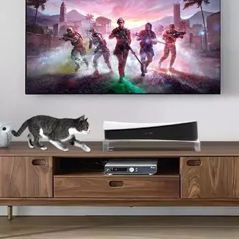 Горизонтальная подставка Прозрачная подставка-держатель для игровой консоли для PS5/PS5 Slim для PS5/PS5 Slim Digital Edition и Disc Edition