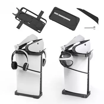 Горизонтальная подставка PS5 Slim, горизонтальная и вертикальная подставка 2 в 1, аксессуары для PS5 Slim, совместимая с PlayStation5 Slim Disc и цифровыми изданиями 23.5*11.6*5.7cm чёрный