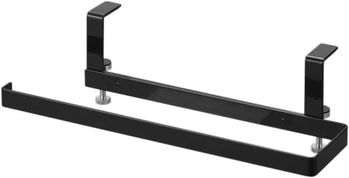 Горизонтальный держатель для кухонной бумаги Yamazaki Jitsugyo Range Hood, черный, Ш26 x Г9,5 x В6,3 см (Регулировочный винт не входит в комплект.) Держатель для кухонной бумаги Tower