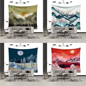 Горная река абстрактный декоративный гобелен домашний декор стены офис гостиная гобелен 100x75cm