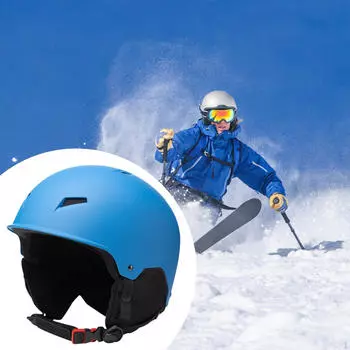 Горнолыжный шлем, горнолыжное снаряжение, регулируемый ремень, универсальный, прочный, теплый, для сноубординга 55cm to 58cm