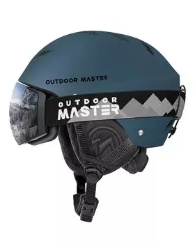 Горнолыжный шлем OUTDOORMASTER с сноубордическим шлемом со снеговой вентиляцией Всенаправленный высокоплотный EPS Ski 3D Защитный для 7 цветов Очки, козырек,