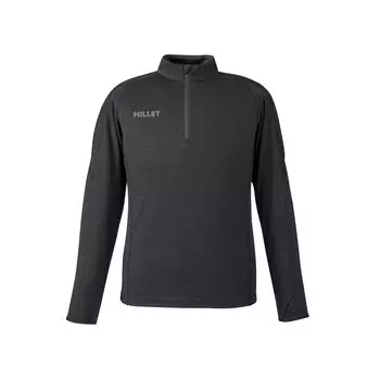 Горный альпинизм Внутренний Caster Wool II Zip Длинный рукав MIV01978 XL [Millet] Мужской черный-черный (НОВЫЙ ЛОГОТИП)