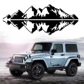 Горный автомобиль-Стайлинг грузовик двери автомобиля сторона кузова ПВХ наклейка наклейка украшения чёрный