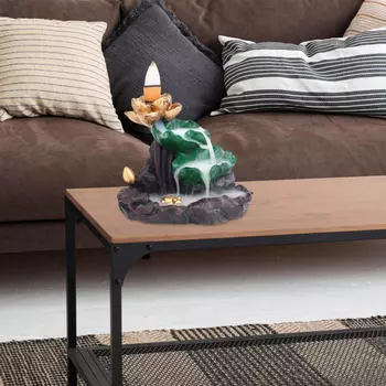 Горный водопад, держатель для курильницы с обратным потоком, настольное украшение ручной работы, легкий вес 10cmx6cmx8.5cm