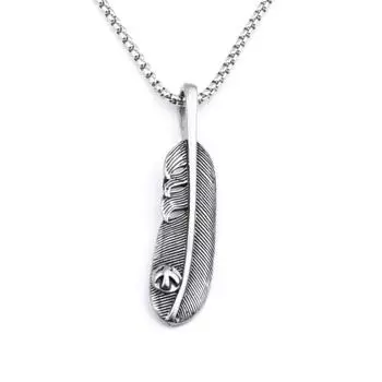 Goro Takahashi Feather Pendant Trendy Men S And Women S Fashion Necklace Feather Leaf Pendant Men S And Women S Necklace
