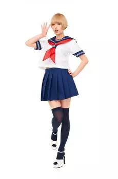 Город вечеринок Tokimeki Граффити Косплей Освежающий Матрос Граффити Белый Синий Женский