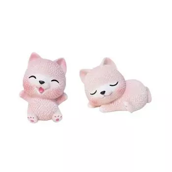 Городская машина автомобиль пара лиса кукла набор из 2, розовый, 1 набор, корейский автомобиль аксессуары