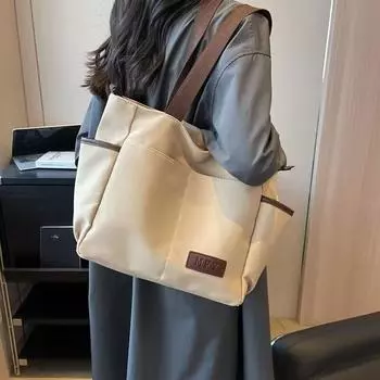 Городская минималистская женская сумка Многофункциональная минималистская сумка через плечо на молнии Сумка-тоут чёрный