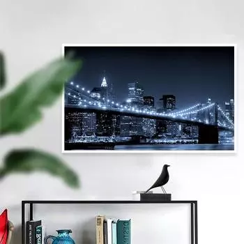 Городская ночная сцена Алмазная вышивка Полная алмазная мозаика Алмазная живопись Фотографии стразов Вышивка крестиком Full Round 20X30CM