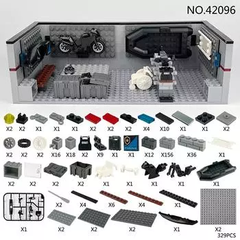 Городская полиция Материальный центр Моделирование Мини Мотоцикл Каноэ Строительные блоки Кирпичи Игрушки Подарки
