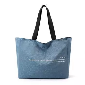 Городская простая женская сумка из нейлоновой ткани, сумка через плечо, модная портативная сумка-тоут, большая вместимость, сумка для мам чёрный