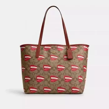 Городская сумка-тоут Coach Coach X Tom Wesselmann из канвы Signature