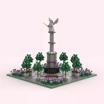 Городская улица Креативное здание Городская архитектура Квадратная модель Строительные блоки Классическая игрушка Детский подарок