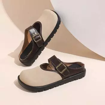 Городские кроссовки женские тапочки квадратный носок балетки летние дизайнерские повседневные уличные сандалии 2024 новые удобные шлепанцы Zapatos Mujer 35