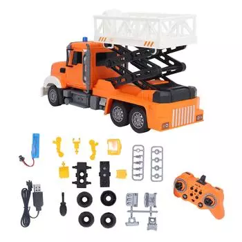 Городской спасательный автомобиль с дистанционным управлением, игрушечная подъемная платформа, 11-канальный радиоуправляемый спасательный автомобиль с